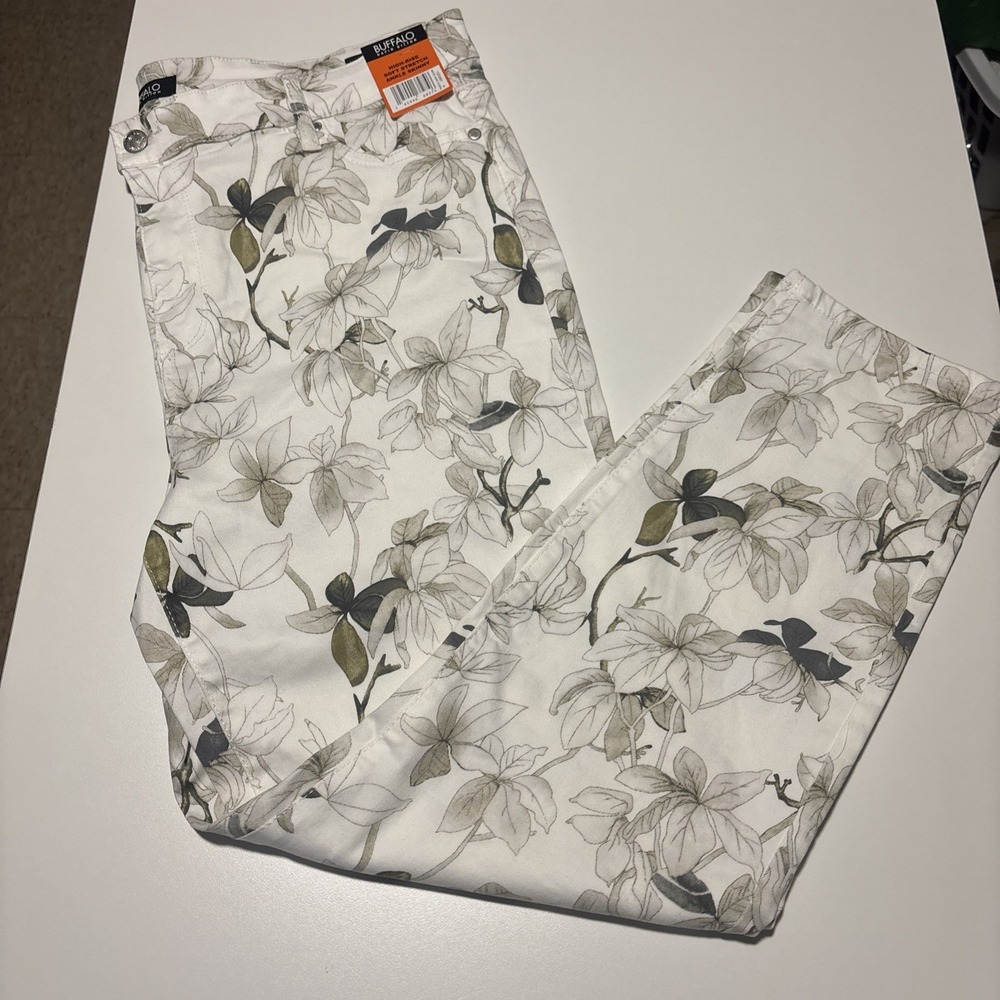 Buffalo David Bitton Havana High Rise Soft Stretch Ankle Skinny Floral 16/36
